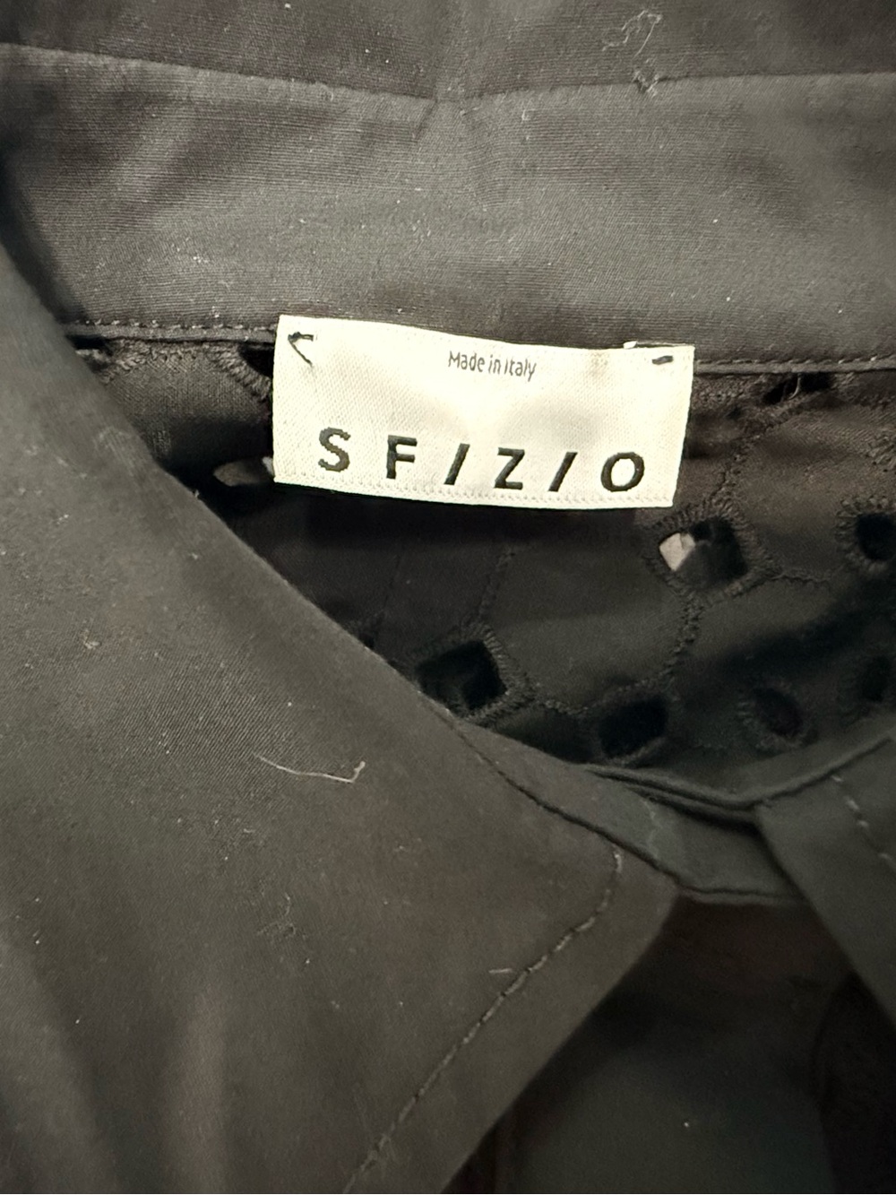 SFIZIO Italian Unique Black Women's Blouse - Picture 3 of 9